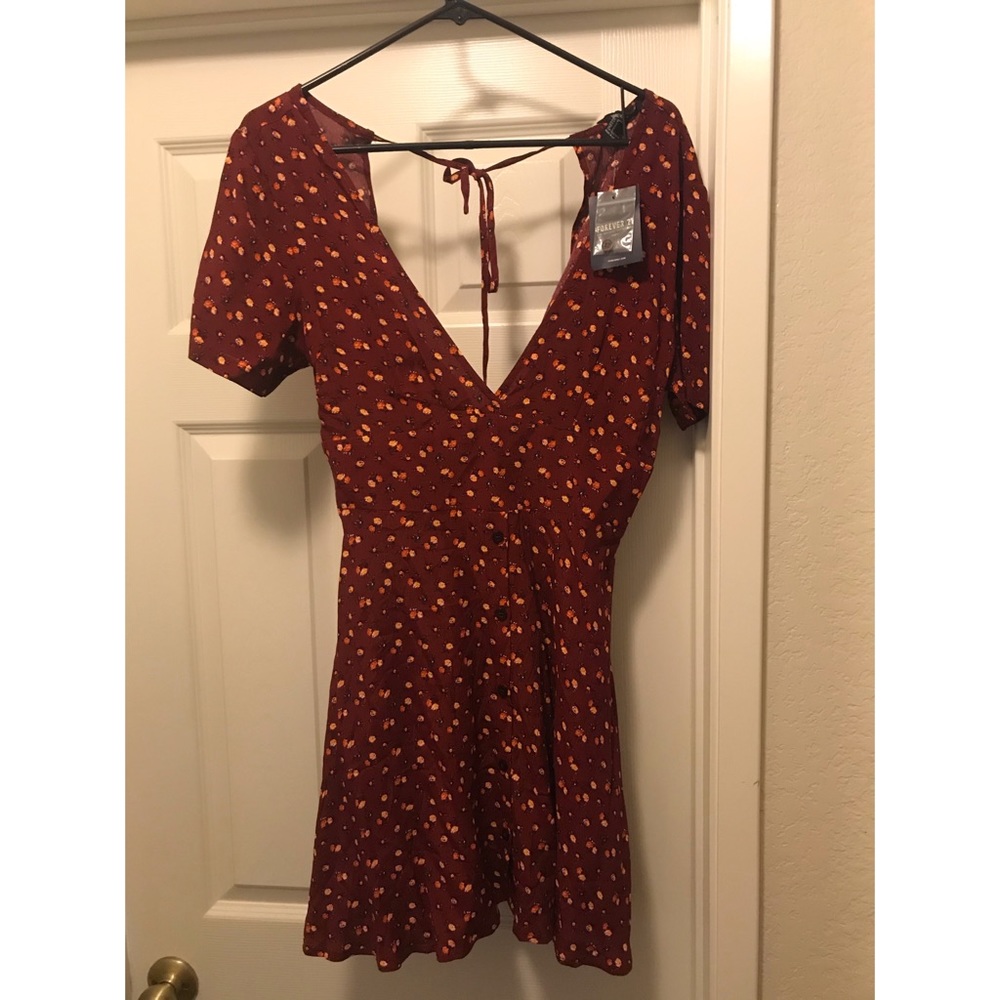 Multi colored floral backless sun dress
